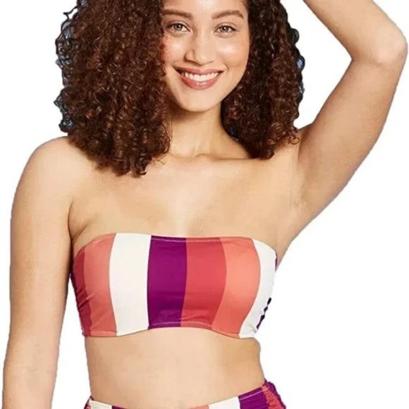 Shade & Shore Other - Shade & Shore Padded Bandeau Bikini Top w/Removable Straps - Size 36DD (XL)